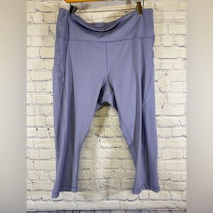 Athleta Dusky Purple Ultimate Stash Pocket Workout Athleisure Capri Leggings 2X